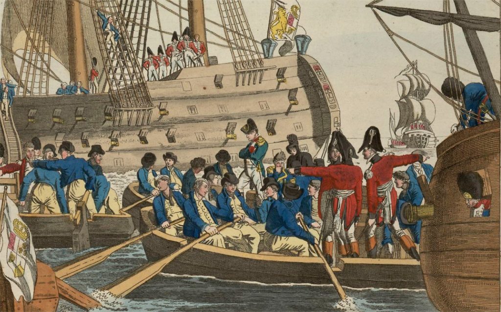Napoleon Bonaparte's journey into exile - arrival at the French port of  Rochefort