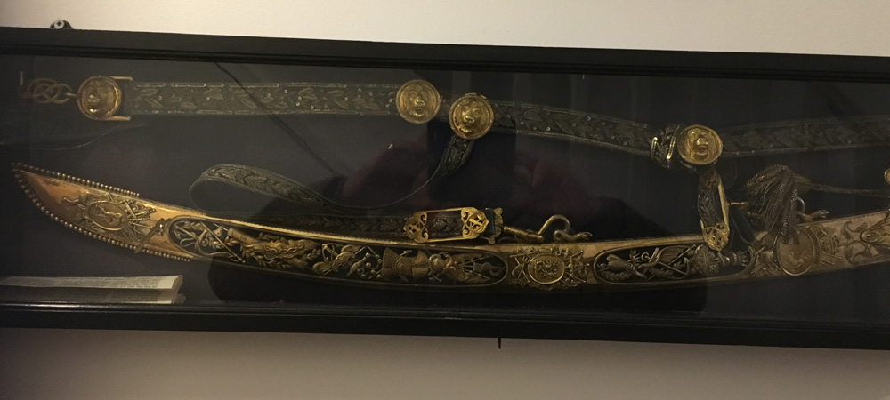 Nathanial Dance's ceremonial sword.